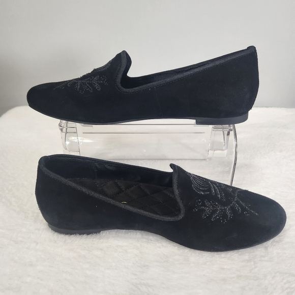 Vionic Elegant Black Embroidered Flats - Picture 3 of 7